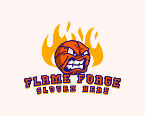 Fire Basketball League logo design