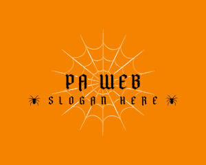 Halloween Spider Web logo design