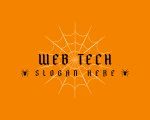 Halloween Spider Web logo design