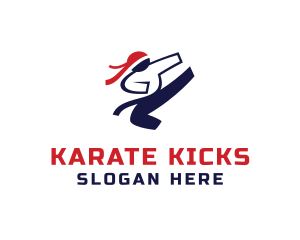 Karate Taekwondo Kick logo