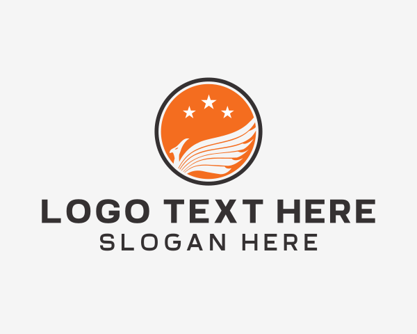 Orange And White logo example 3