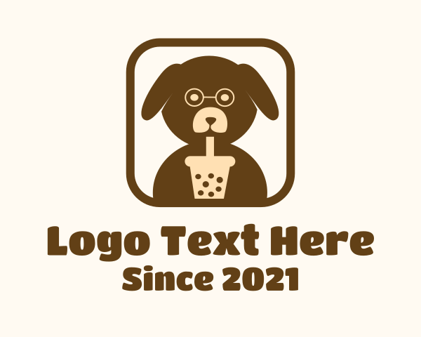 Boba-milk-tea logo example 3