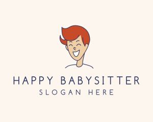 Happy Teenage Boy logo design