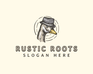 Avian Goose Hat logo design