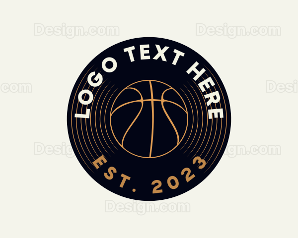 Basketball Vinyl Record Logo