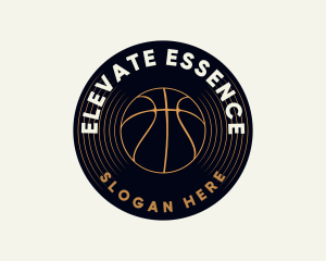 Basketball Vinyl Record Logo