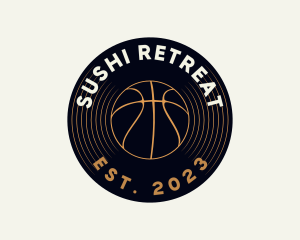 Basketball Vinyl Record logo design