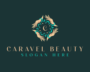 Hands Floral Beautician logo design