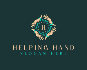 Hands Floral Beautician logo design