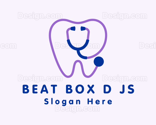 Dental Clinic Stethoscope Logo