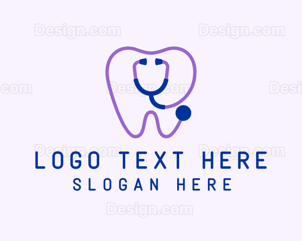 Dental Clinic Stethoscope Logo