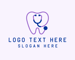 Dental Clinic Stethoscope logo