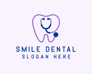 Dental Clinic Stethoscope logo design