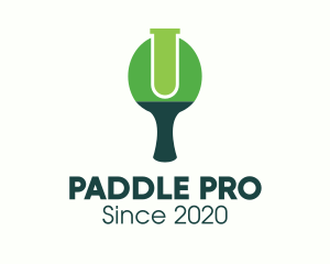 Green Table Tennis Paddle Lab logo design