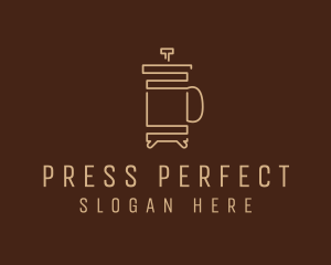 Minimalist French Press logo design