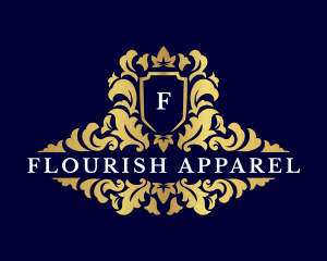Luxury Royalty Flourish Shield  logo