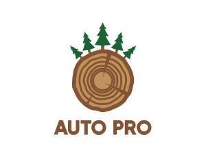 Cedar Pine Wood Forest Logo
