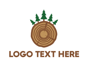 Trunk - Cedar Pine Wood Forest logo design