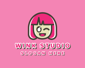 Cute Cartoon Girl logo