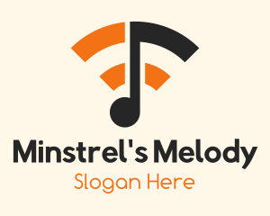 Wifi Musical Note logo design