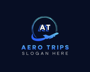 Airplane Swoosh Trip logo design