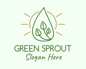 Natural Sprout Oil Extract logo design