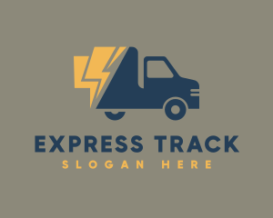 Fast Courier Truck logo design