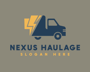 Fast Courier Truck logo design