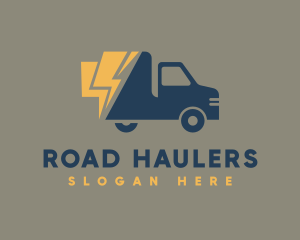 Fast Courier Truck logo design