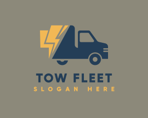 Fast Courier Truck logo design