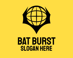 Bat Globe Wings logo