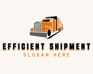 Trailer Truck Logistics logo design