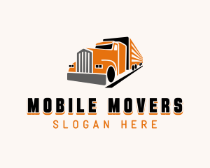 Trailer Truck Logistics logo design