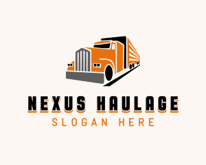 Trailer Truck Logistics logo design