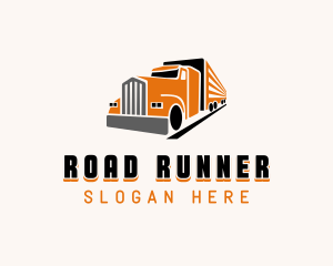 Trailer Truck Logistics logo design