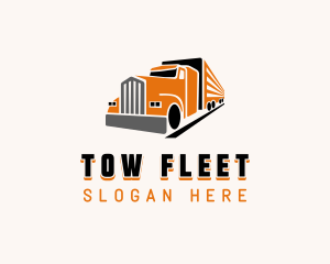 Trailer Truck Logistics logo design