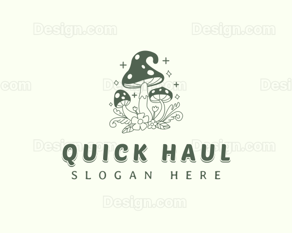 Whimsical Magic Mushroom Logo