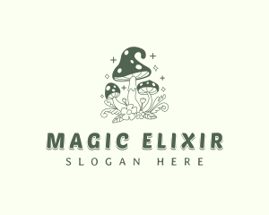 Whimsical Magic Mushroom logo design