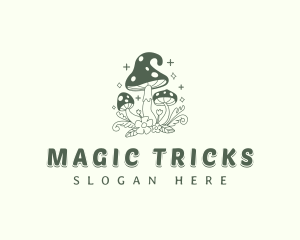 Whimsical Magic Mushroom logo design