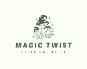 Whimsical Magic Mushroom logo design