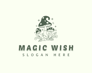 Whimsical Magic Mushroom logo design