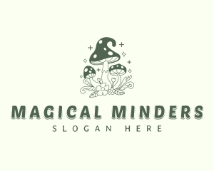 Whimsical Magic Mushroom logo design