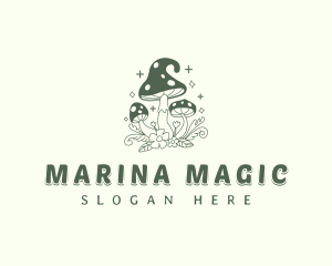 Whimsical Magic Mushroom logo design