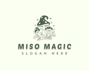 Whimsical Magic Mushroom logo design