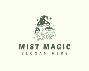 Whimsical Magic Mushroom logo design