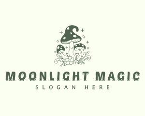 Whimsical Magic Mushroom logo design