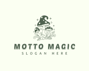 Whimsical Magic Mushroom logo design