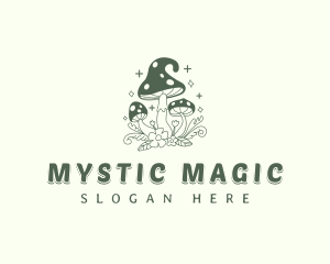 Whimsical Magic Mushroom logo design