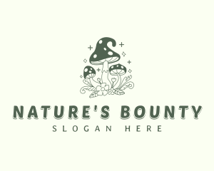 Whimsical Magic Mushroom logo design