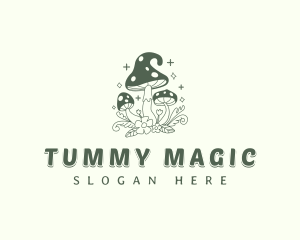 Whimsical Magic Mushroom logo design